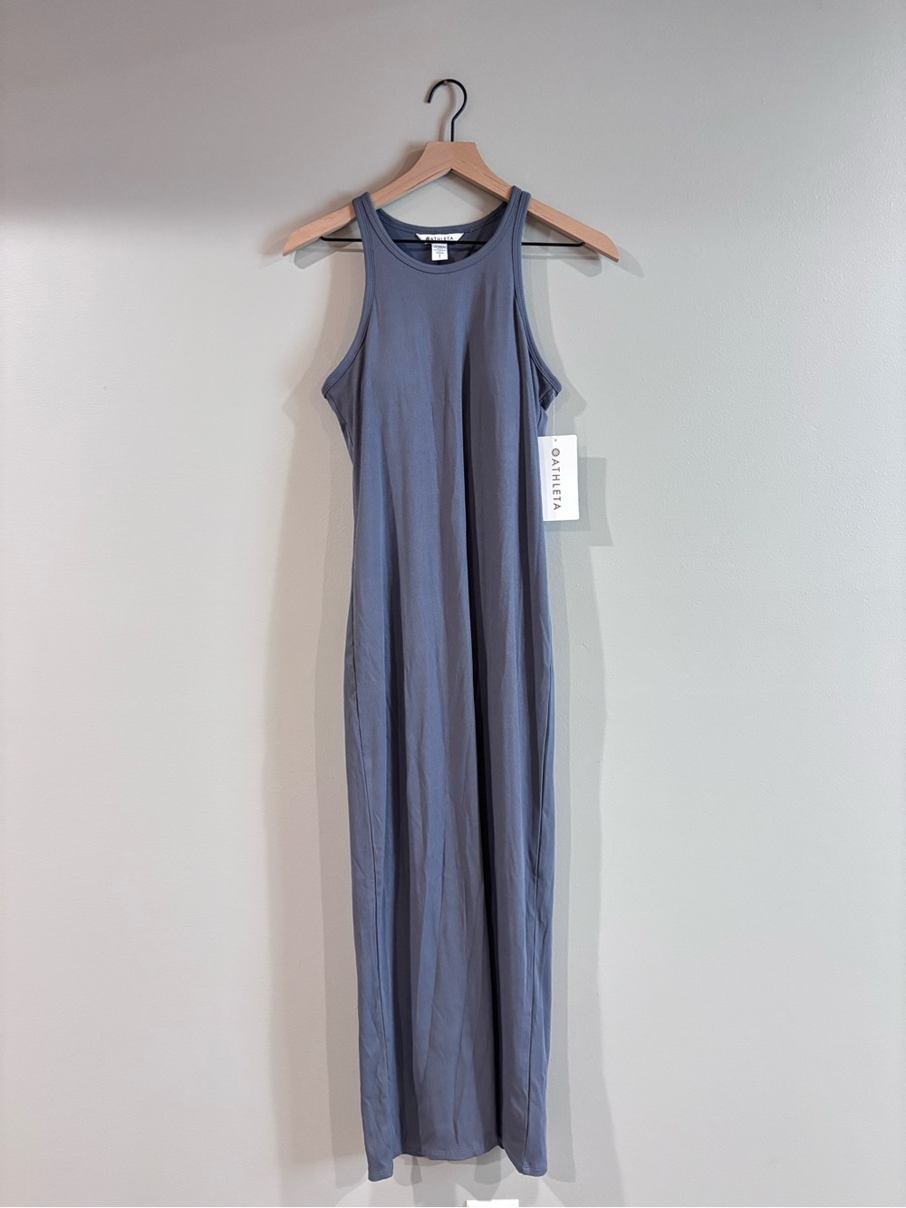 Athleta Signature Rib Maxi Dress Grey size small NWT